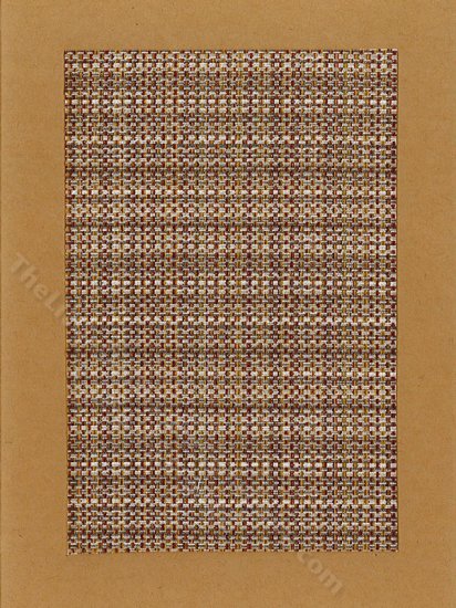 (image for) Miniature Woven Brown Tweed Rug for Dollhouses