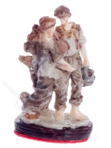 (image for) Miniature Farmers Couple Figurine for Dollhouses