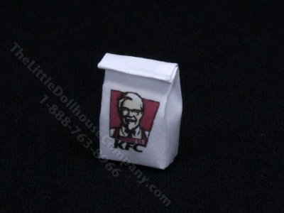 (image for) Miniature Fried Chicken Take Out Bag for Dollhouses
