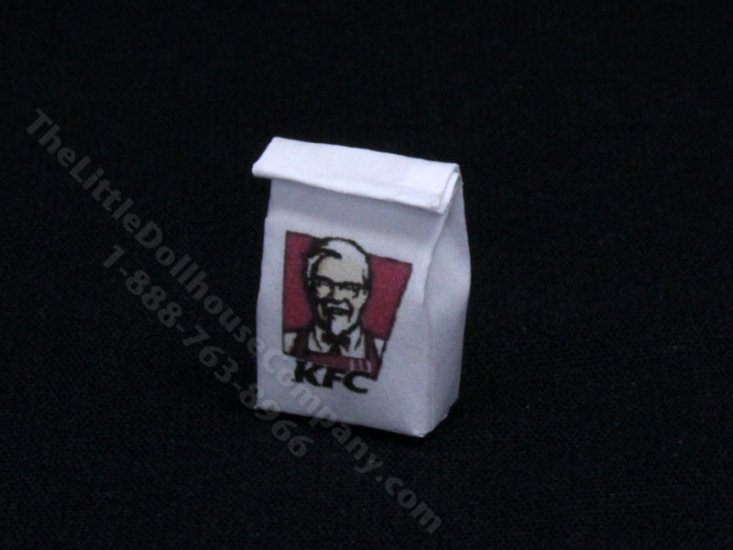 (image for) Miniature Fried Chicken Take Out Bag for Dollhouses