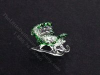 (image for) Miniature Blown Glass Sleigh Figurine for Dollhouses