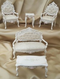 (image for) Miniature Limited Francois 5pc Living Room Set For Dollhouses