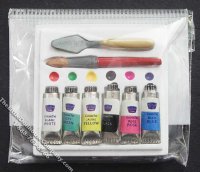 (image for) Miniature Tray of Artist Supplies for Dollhouses