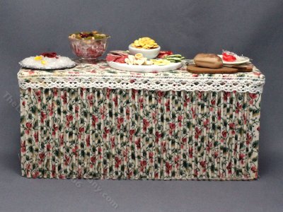 (image for) Vintage Miniature Dinner Buffet for Dollhouses