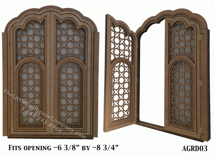 (image for) Dollhouse Miniature Atmatller Double Door Kit