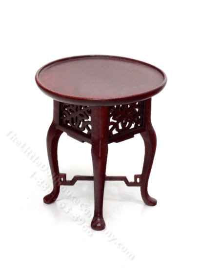 (image for) Miniature Chippendale Round End Table, Mahogany