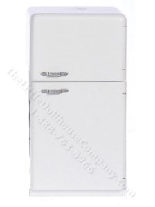 (image for) Miniature White 1950s Refrigerator for Dollhouses