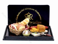 (image for) Miniature Bread Basket and Cutting Board for Dollhouses
