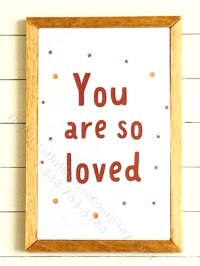 (image for) Miniature 'You Are So Loved' Rectangular Print on Wood