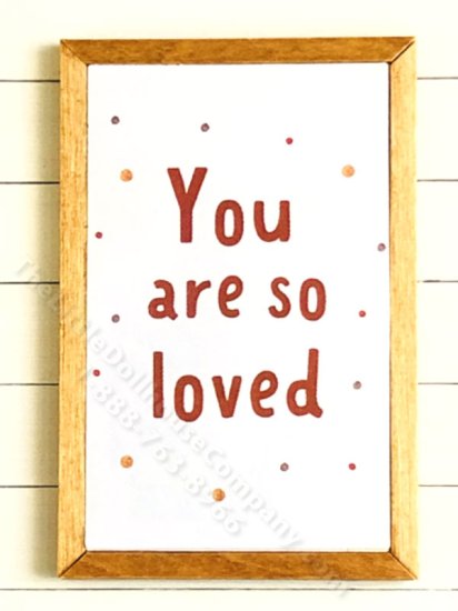 (image for) Miniature 'You Are So Loved' Rectangular Print on Wood