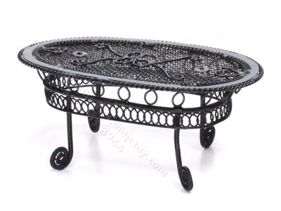 (image for) Miniature Black Wire Patio Table