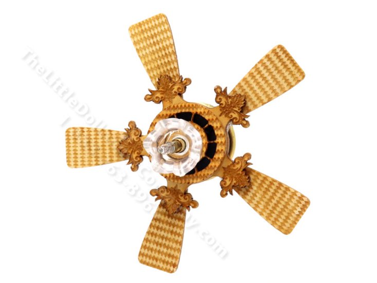 (image for) Miniature 12V Ceiling Light and Working Fan for Dollhouses