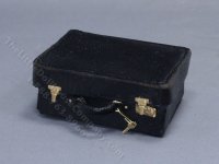 (image for) Vintage Miniature Black Suitcase for Dollhouses