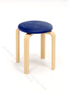 (image for) Miniature Modern Blue Stool for Dollhouses