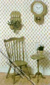 (image for) Miniature Duxbury Chair and Table Kit for Dollhouses