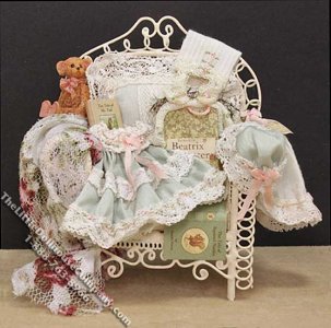 (image for) Miniature Dressed Metal Chair by Danielle Design for Dollhouses