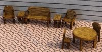 (image for) 1:144 Scale 8pc Patio Furniture Kit