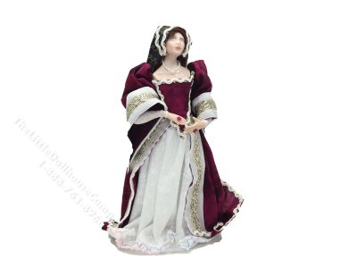 (image for) Miniature Handcrafted Tudor Woman in Plum