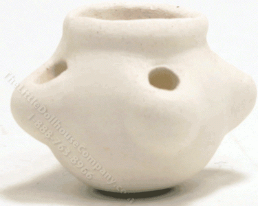 (image for) Miniature Small Sized White Clay Strawberry Pot
