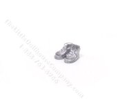 (image for) Miniature Moulded Metal Baby Shoes