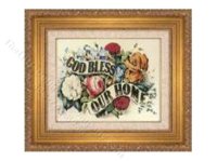 (image for) Miniature "God Bless Our Home" Print for Dollhouses