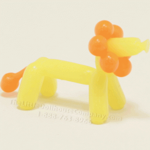 (image for) Miniature Decorative Yellow and Orange Balloon Lion