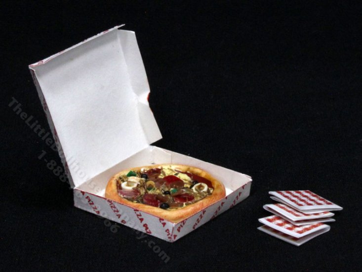 (image for) Miniature Take Out Pizza for Dollhouses