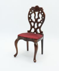 (image for) Dining Chair Mahogany with Red Cushion Seat