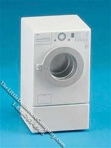 (image for) Dollhouse Scale Model White Modern Front Load Washer