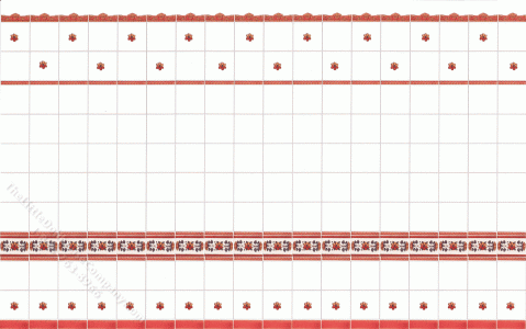 (image for) Miniature Kitchen Tile with Orange Flowers