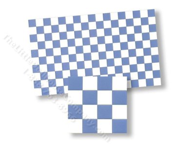 (image for) Dollhouse 1/2 Scale Model Blue and White Floor Tiles
