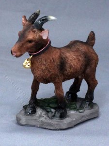(image for) Miniature Brown Goat for Dollhouses