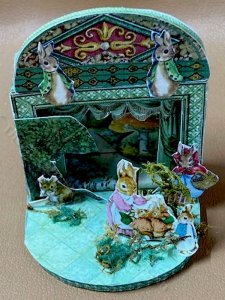 (image for) Miniature Peter Rabbit Puppet Theater Kit for Dollhouses