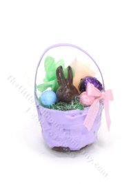 (image for) Miniature Easter Basket with Chocolate Bunny