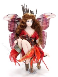 (image for) Miniature Porcelain Sitting Fairy Doll
