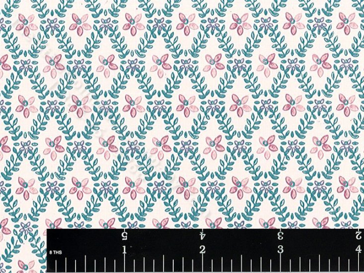 (image for) Leafy Lattice Miniature Wallpaper for Dollhouses