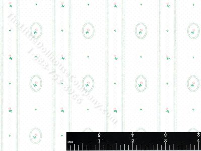 (image for) Cameo Stripe Wallpaper for Dollhouses - Blue