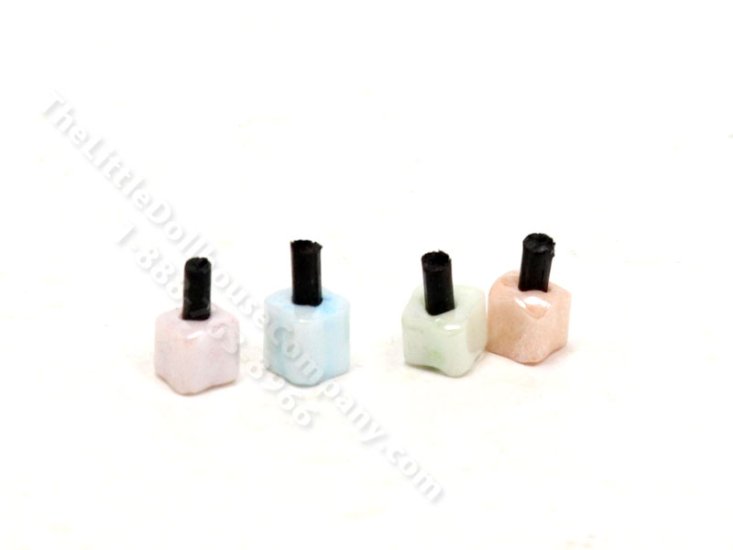 (image for) Miniature Set of Nail Polish Bottles for Dollhouses (4 pc)
