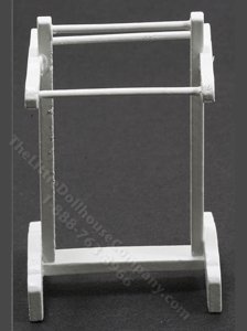 (image for) Miniature White Wooden Towel Rack for Dollhouses