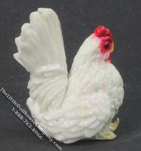 (image for) Miniature White Rooster for Dollhouses
