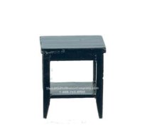 (image for) Miniature Black RS Square End Table For Dollhouses
