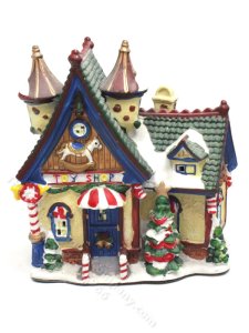 (image for) 1:48 Scale Christmas Village Toy Shop Dollhouse