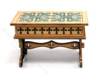 (image for) Miniature Gold Medieval-Style Console Table/Desk for Dollhouses