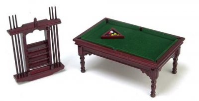 (image for) Dollhouse Miniature Pool Table Set