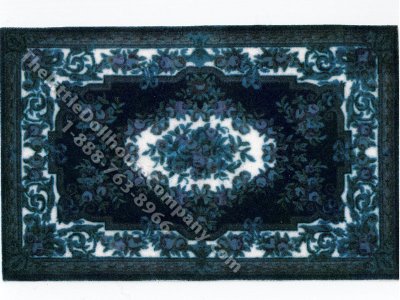 (image for) Miniature Blue Persian Rug for Dollhouses