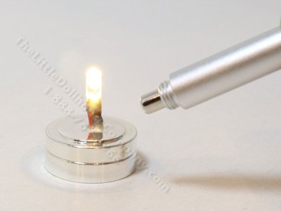 (image for) Miniature LED Light with Wand for Dollhouses (1 Piece) - Silver