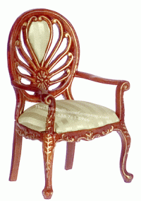 (image for) Miniature Art Nouveau Living Room Chair for Dollhouses