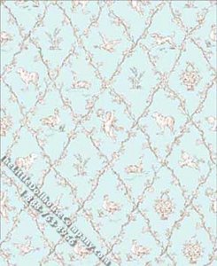 (image for) Lauren Trellis Pattern Miniature Wallpaper for Dollhouses