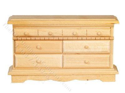 (image for) Miniature Dresser with Drawers for Dollhouses, Unfinished