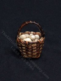 (image for) Miniature Basket of Eggs for Dollhouse
